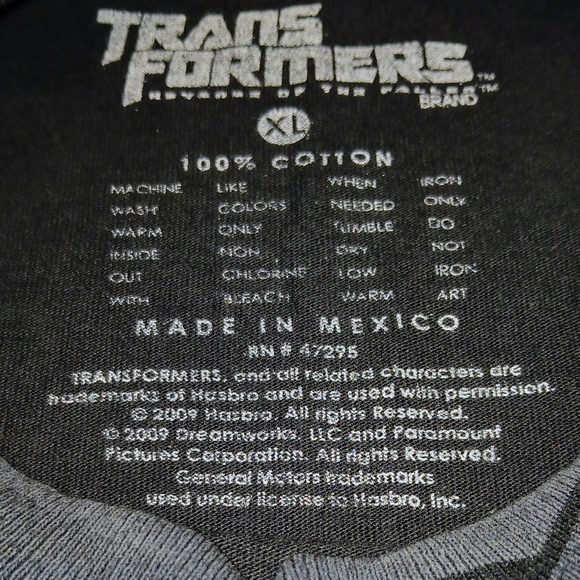 Youth XL TRANSFORMERS Bumblebee "Revenge of the Fallen" 2009 Black S/S T/Shirt - Picture 3 of 4